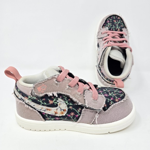 Jordan Other - Nike Air Jordan 1 Retro Low ALT SE Floral Pink Velcro FJ3450-001 Toddler 7C
